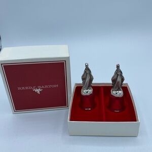 Reed & Barton 12 Days of Christmas Bell Silver Plated 9 Ladies Dancing Set of 2